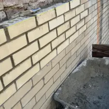 Newly laid brickwork