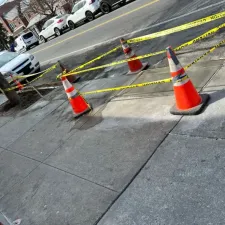 Newly paved sidewalk