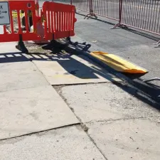 Sidewalk ramp installation