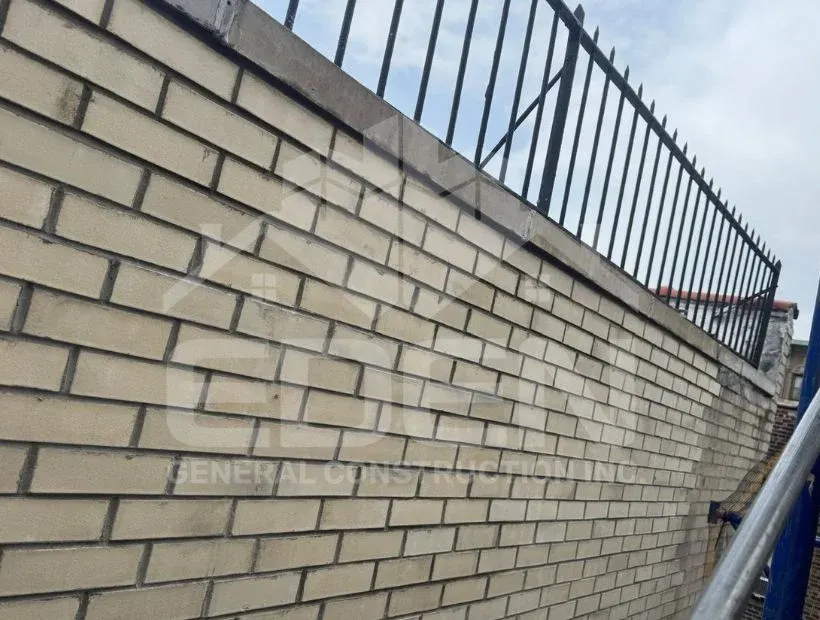 Brick masonry repair and restoration work on residential NYC property