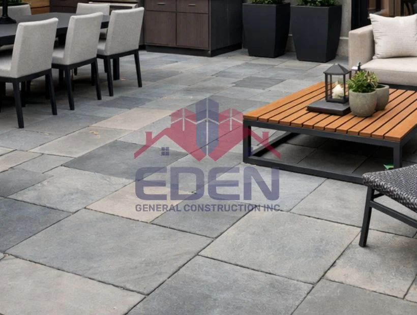 Custom patio paver installation designed for outdoor living space