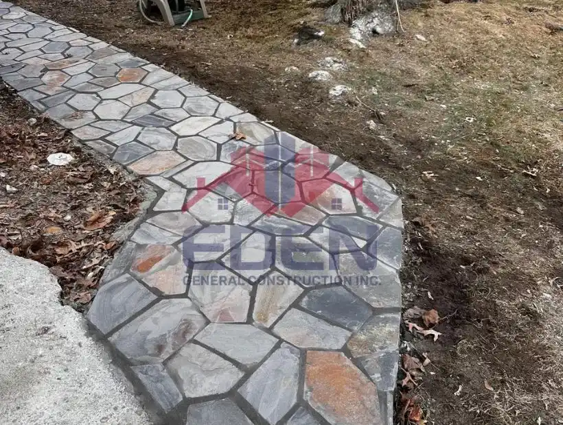 Walkway paver installation improving residential landscape design
